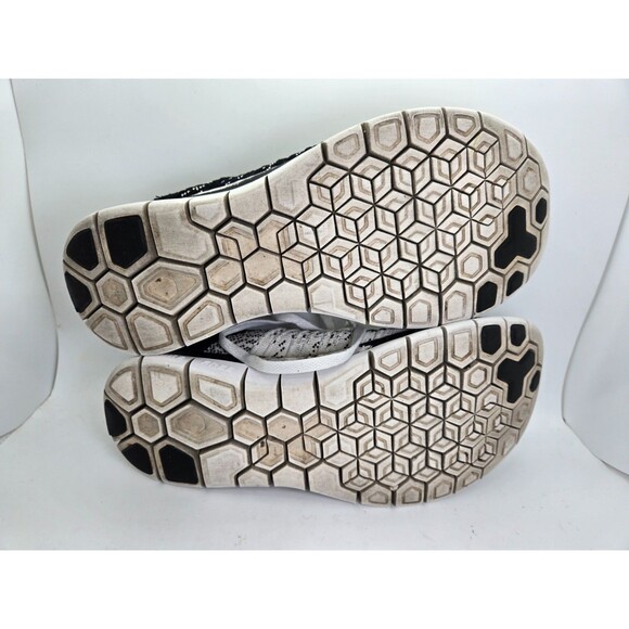Nike Free 4.0 Flyknit Shoes Men's 8.5 White Black Oreo Running Athletic Sneakers - Picture 7 of 8
